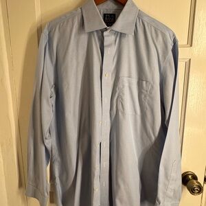 Jos. A. Bank Blue and White Striped Dress Shirt